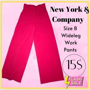Pink Wide Leg New York & Company Pants, Work Pants, Dress Pants, Slacks
